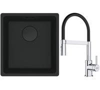 Set évier en granit Franke Maris 125.0697.760, mitigeur de cuisine Franke Lina 115.0626.085