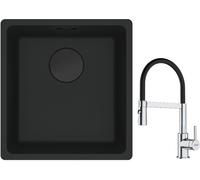 Set évier en granit Franke Maris 125.0697.760, mitigeur de cuisine Franke Lina 115.0626.085