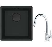 Set évier en granit Franke Maris 125.0697.760, mitigeur de cuisine Franke Lina 115.0693.229