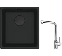 Set évier en granit Franke Maris 125.0697.760, mitigeur de cuisine Franke Sirius Side 115.0668.280