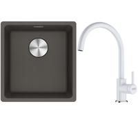 Set évier en granit Franke Maris 125.0716.374, mitigeur de cuisine Franke Lina 115.0626.024