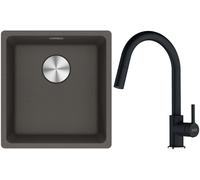 Set évier en granit Franke Maris 125.0716.374, mitigeur de cuisine Franke Lina 115.0626.055