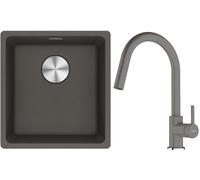 Set évier en granit Franke Maris 125.0716.374, mitigeur de cuisine Franke Lina 115.0626.057