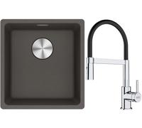 Set évier en granit Franke Maris 125.0716.374, mitigeur de cuisine Franke Lina 115.0626.085