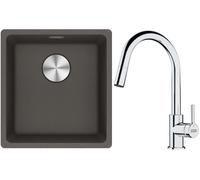 Set évier en granit Franke Maris 125.0716.374, mitigeur de cuisine Franke Lina 115.0693.229