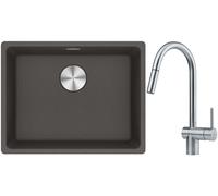 Set évier en granit Franke Maris 125.0716.375, mitigeur de cuisine Franke Atlas 115.0590.047