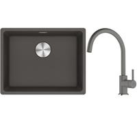 Set évier en granit Franke Maris 125.0716.375, mitigeur de cuisine Franke Lina 115.0626.022