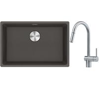 Set évier en granit Franke Maris 125.0716.376, mitigeur de cuisine Franke Atlas 115.0590.047