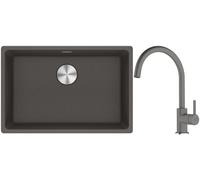 Set évier en granit Franke Maris 125.0716.376, mitigeur de cuisine Franke Lina 115.0626.022