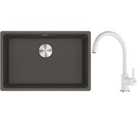 Set évier en granit Franke Maris 125.0716.376, mitigeur de cuisine Franke Lina 115.0626.024