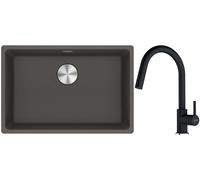 Set évier en granit Franke Maris 125.0716.376, mitigeur de cuisine Franke Lina 115.0626.055
