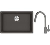 Set évier en granit Franke Maris 125.0716.376, mitigeur de cuisine Franke Lina 115.0626.057