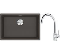 Set évier en granit Franke Maris 125.0716.376, mitigeur de cuisine Franke Lina 115.0693.228