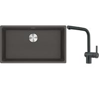 Set évier en granit Franke Maris 125.0716.377, mitigeur de cuisine Franke Atlas 115.0550.427