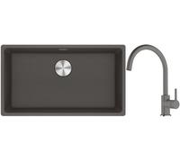 Set évier en granit Franke Maris 125.0716.377, mitigeur de cuisine Franke Lina 115.0626.022