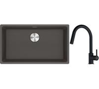 Set évier en granit Franke Maris 125.0716.377, mitigeur de cuisine Franke Lina 115.0626.055