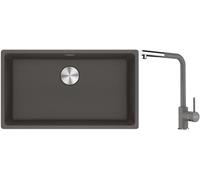 Set évier en granit Franke Maris 125.0716.377, mitigeur de cuisine Franke Sirius Side 115.0668.280