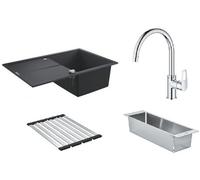 Set évier en granit Grohe K400 31639AP0, insert d'égouttage Grohe 40853SD0, 31368001, 40854SD0