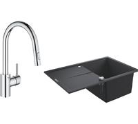 Set évier en granit Grohe K400 31639AP0, mitigeur de cuisine Grohe Concetto 31483002