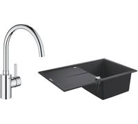 Set évier en granit Grohe K400 31639AP0, mitigeur de cuisine Grohe Eurosmart Cosmopolitan 32843002