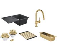 Set évier en granit Grohe K400 31639AP0, mitigeur de cuisine Grohe Minta 32321GN2, 40853GN0, 40854GN0, 40997GN0