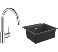 Set évier en granit Grohe K700 31651AP0, mitigeur de cuisine Grohe Concetto 32663003