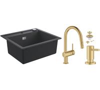 Set évier en granit Grohe K700 31651AP0, mitigeur de cuisine Grohe Minta 32321GN2, 40535GN0, 40400GN0