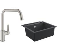 Set évier en granit Grohe K700 31651AP0, mitigeur de cuisine Grohe Start 30470DC0