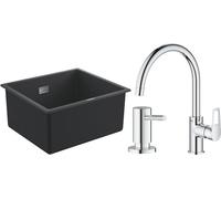 Set évier en granit Grohe K700 31653AP0, mitigeur de cuisine Grohe Bauloop 31368001, 40535000