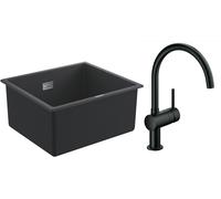 Set évier en granit Grohe K700 31653AP0, mitigeur de cuisine Grohe Minta 32917KS0