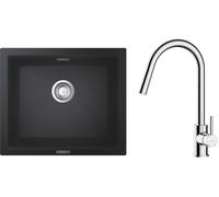 Set évier en granit Grohe K700 31654AP0, mitigeur de cuisine Oltens Litla 35204100