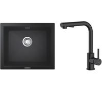 Set évier en granit Grohe K700 31654AP0, mitigeur de cuisine Oltens Myvat 35205300