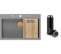Set évier GraniteQ Quadron Marc HQM7650U5_PVDC1, mug thermique Quadron M0051