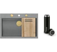 Set évier GraniteQ Quadron Marc HQM7650U5_PVDG1, mug thermique Quadron M0051