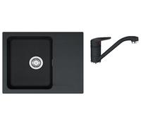 Set évier Tectonite Franke Orion 114.0286.441, mitigeur de cuisine Franke Princess II 115.0470.661