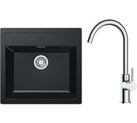 Set évier Tectonite Franke Sirius 114.0205.049, mitigeur de cuisine Oltens Skafta 35206100