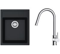 Set évier Tectonite Franke Sirius 114.0496.104, mitigeur de cuisine Oltens Litla 35204100