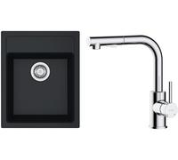 Set évier Tectonite Franke Sirius 114.0496.104, mitigeur de cuisine Oltens Myvat 35205100
