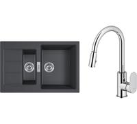 Set évier Tectonite Franke Sirius 2.0 143.0618.687, mitigeur de cuisine Oltens Lista 35202100