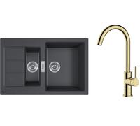 Set évier Tectonite Franke Sirius 2.0 143.0618.687, mitigeur de cuisine Oltens Skafta 35206800