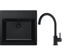 Set évier Tectonite Franke Sirius SID 143.0702.425, mitigeur de cuisine Franke Lina 115.0626.019