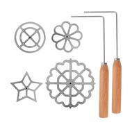 Set fer à rosettes kit de gâteau entonnoir moule à biscuits pour la cuisson au four, set de moules à gaufres, set de tampons à pâtisserie pour biscuits, kit de cuisson gaufres