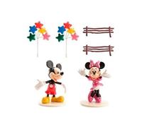 dekora - Topper Cake pour Gâteau d'anniversaire Enfant de Mickey et Minnie en PVC 350057 Taille Unique Multicolore