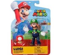 Set Figurine Mario : Luigi Avec Super Champignon - Set Figurine Articule Collection 11 Cm + 1 Carte tigre - Enfant