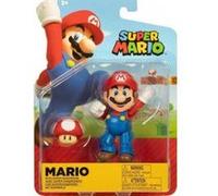 Set Figurine Super Mario Avec Super Champignon - Figurine Articule Collection 10 Cm + 1 Carte Tigre - Enfant