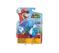 Set Figurine Yoshi Bleu Ciel + Oeuf - Figurine Articule 11 Cm - Set Collection Mario + 1 Carte Tigre - Jouet Enfant
