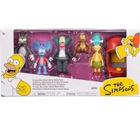 Jakks Pacific - Lot de figurines The Simpsons Krusty The Clown Show - 6,5 cm - Licence officielle