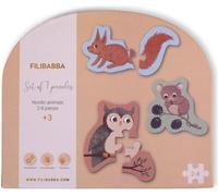 Set Fililbaba avec 7 puzzles, Nord. Monde animal