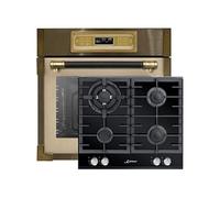Set Four électrique encastrable rétro EH 6726 ElfAD+KCG 6380, 80L avec plaque de cuisson gaz encastrée 60cm