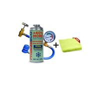 Set FreezeEco 2-in-1 réfrigérant de remplacement R134a A/C avec huile + tuyau + Microfibre